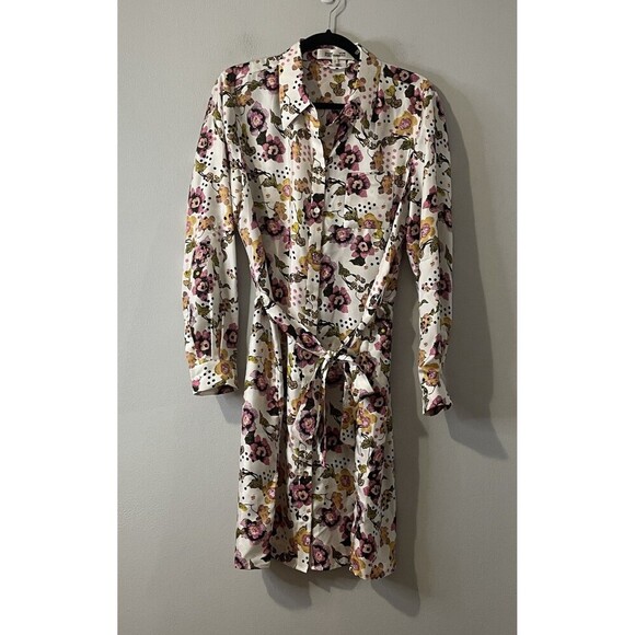 DIANE VON FURSTENBERG Prita Printed Silk-twill Mini Shirt Dress Size 12 DVF - Picture 2 of 14